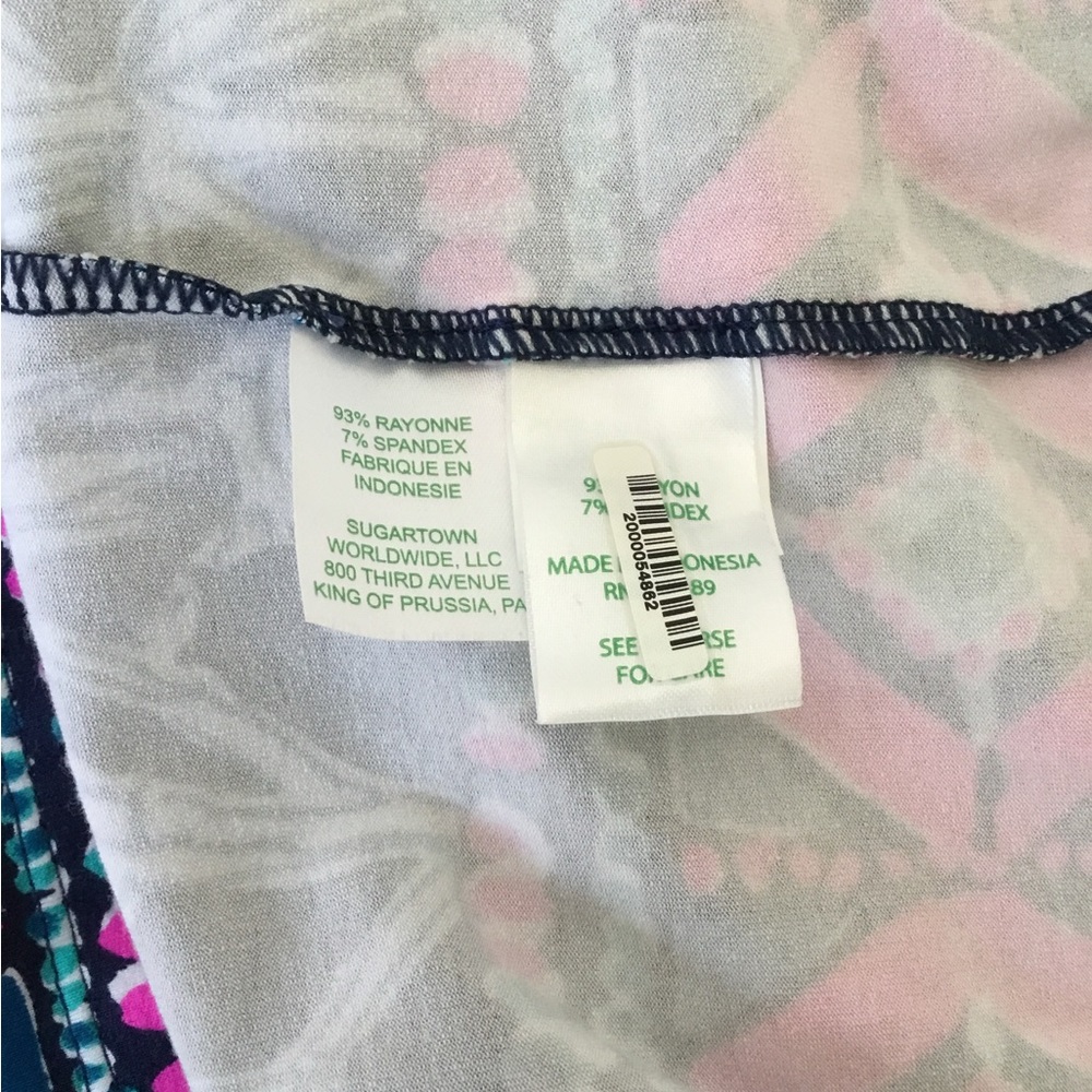 Lilly Pulitzer Ansley High Tide Lucky Bamboo 1/4 Length Sleeve Dress - Picture 8 of 8